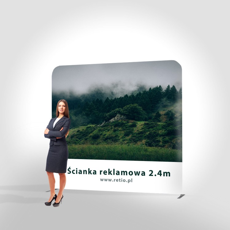 Straight Fabric Banner Stand - 240 x 240 cm