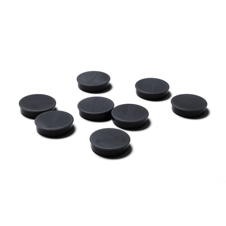 Set of 8 SCRITTO® Magnets, 35 mm in Diameter, for Magnetic Whiteboards, Whiteboard Magnets for Magnetic Whiteboards
