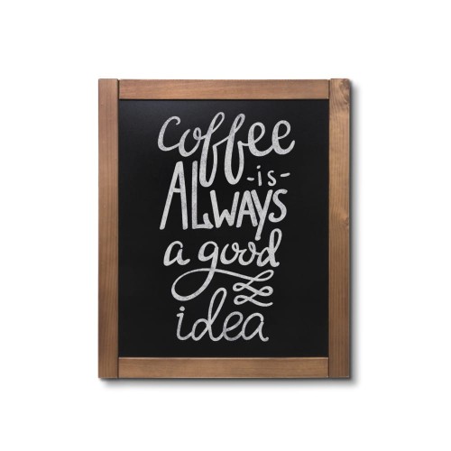 NATURE Classic Chalkboard  Light brown 50 x 60 cm, Wooden Chalkboard with a Black Surface for Writing with Chalk Markers
