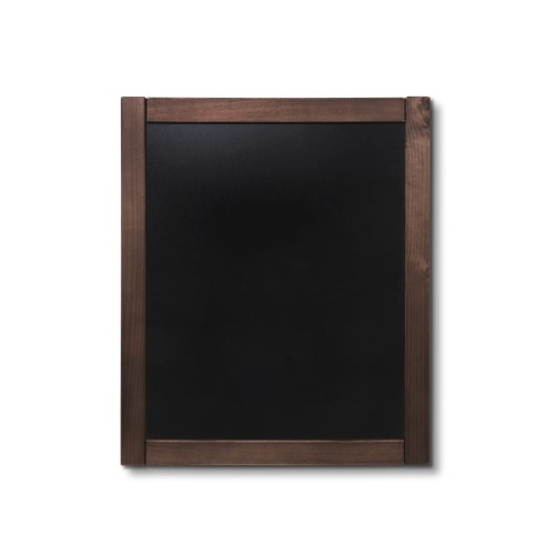 NATURE Classic Chalkboard  Dark brown 50 x 60 cm, Wooden Chalkboard with a Black Surface for Writing with Chalk Markers