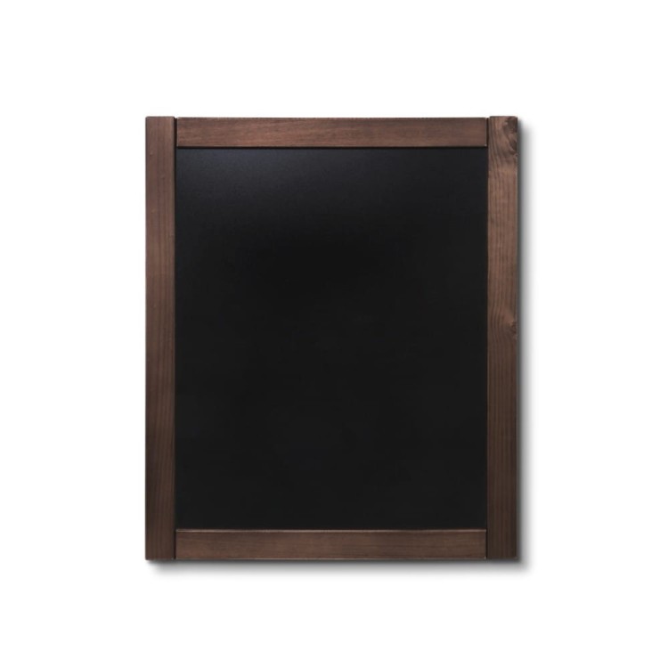 NATURE Classic Chalkboard  Dark brown 50 x 60 cm, Wooden Chalkboard with a Black Surface for Writing with Chalk Markers
