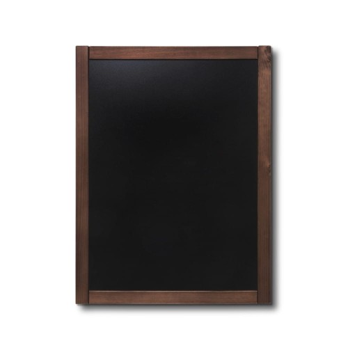 NATURE Classic Chalkboard  Dark brown 60 x 80 cm, Wooden Chalkboard with a Black Surface for Writing with Chalk Markers