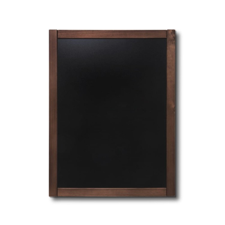 NATURE Classic Chalkboard  Dark brown 60 x 80 cm, Wooden Chalkboard with a Black Surface for Writing with Chalk Markers