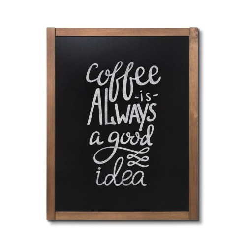 NATURE Classic Chalkboard  Light brown 70 x 90 cm, Wooden Chalkboard with a Black Surface for Writing with Chalk Markers