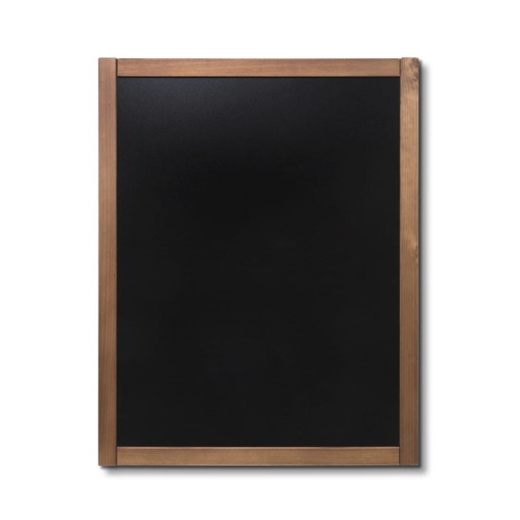 NATURE Classic Chalkboard  Light brown 70 x 90 cm, Wooden Chalkboard with a Black Surface for Writing with Chalk Markers