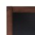 NATURE Classic Chalkboard  Dark brown 70 x 90 cm, Wooden Chalkboard with a Black Surface for Writing with Chalk Markers