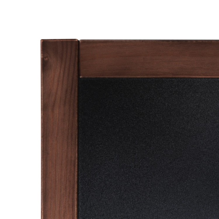 NATURE Classic Chalkboard  Dark brown 70 x 90 cm, Wooden Chalkboard with a Black Surface for Writing with Chalk Markers