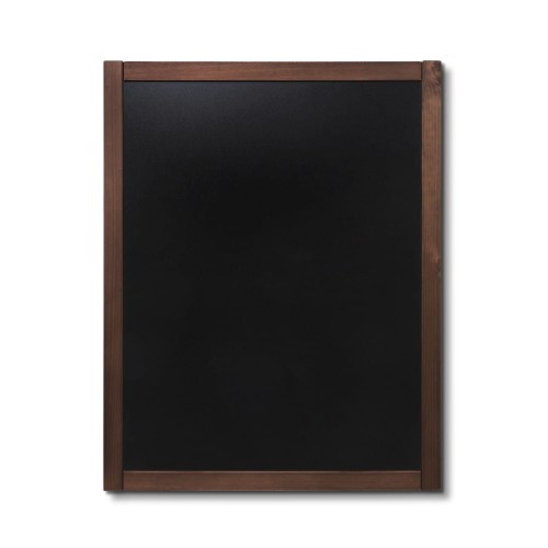 NATURE Classic Chalkboard  Dark brown 70 x 90 cm, Wooden Chalkboard with a Black Surface for Writing with Chalk Markers