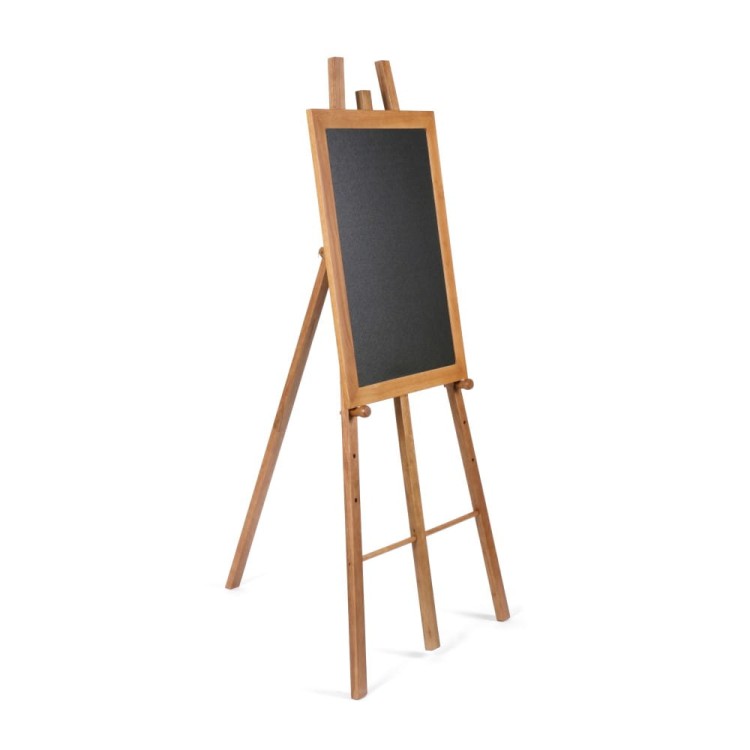 NATURE Wooden Easel Light Brown 76 x 161 cm NATURE Chalkboard Easel