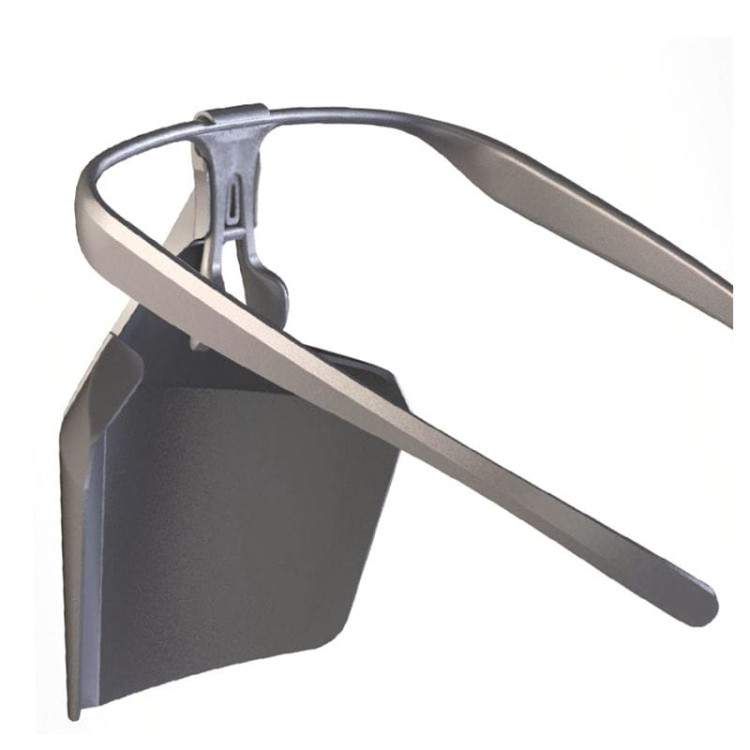 Protective Face Shield with Earmuffs and Eyeglass Holder Black Plastic Nose and Mouth Protector Face Shield