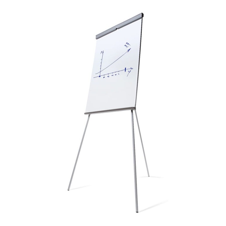 SCRITTO® Standard Magnetic Flipchart 68 x 100 cm, Stand with Magnetic Dry-wipe Board, Mobile Flipchart, Stand with Writing Board with Adjustable Legs and Adjustable Height