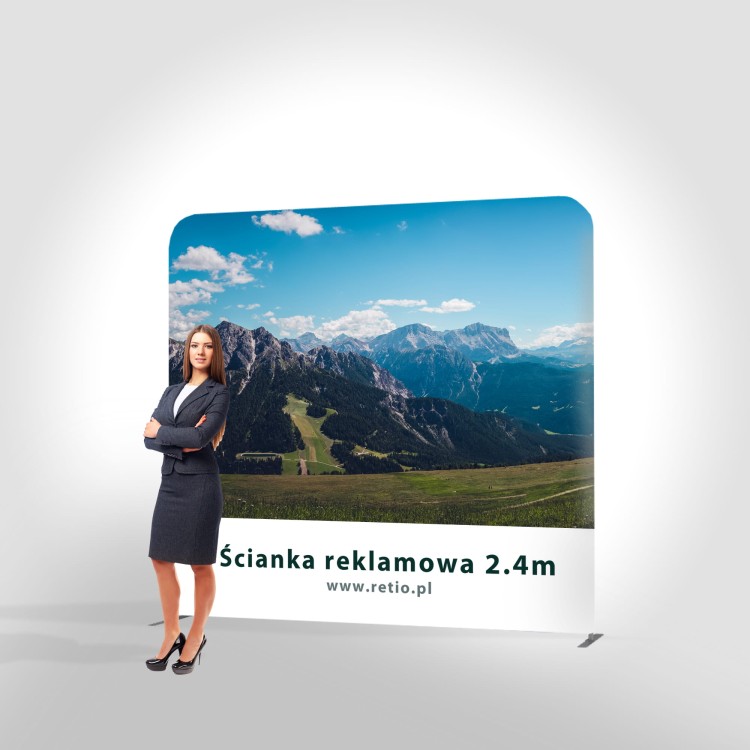 Straight Fabric Banner Stand - 240 x 240 cm