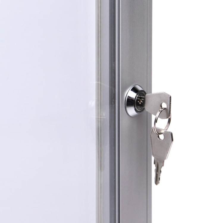 SCS 3xA4 Magnetic Display Case 66x30 cm Closed with a Key for Indoor Use, Indoor and Outdoor Display Cabinet, Advertising Display Case, Information Display Case, Notice Board, Information Board