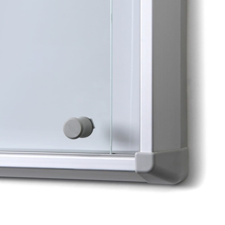 SL 24xA4 Magnetic Display Case 175x92 cm with Sliding Door, Locked with a Key for Internal Use, Display Cabinet, Advertisement Display, Information Display, Notice Board, Information Board