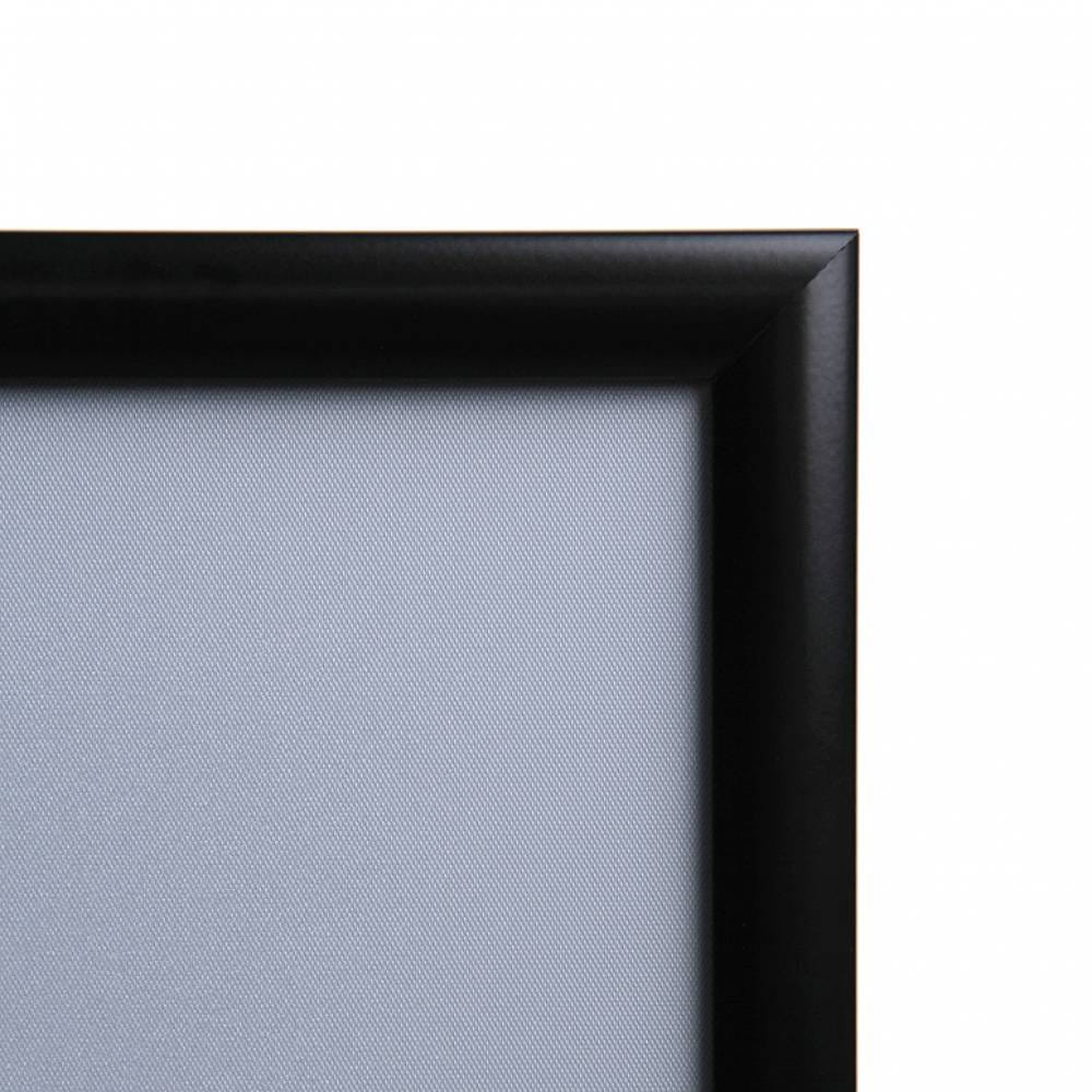Ramka zatrzaskowa KRAST A1 (59,4 x 84,1 cm) aluminiowa czarna z ostrym prostym narożnikiem rama ramka plakatowa OWZ ścienna na plakat na zdjęcia profil 25 mm