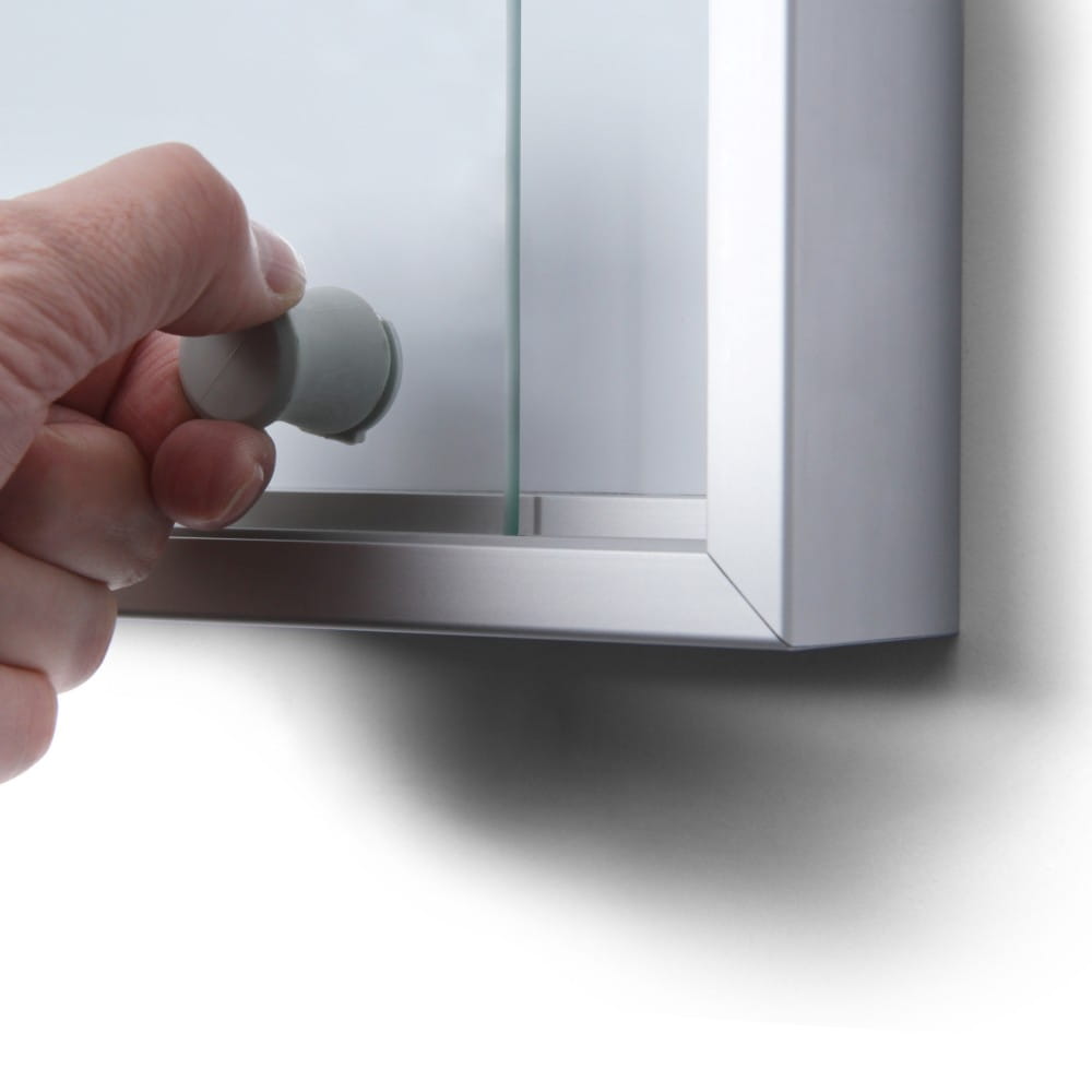 SLIM 12xA4 Magnetic Display Case 88x92 cm with Sliding Doors, Locked with a Key for Internal Use, Internal Display, Advertising Display, Information Display, Notice Board, Information Board