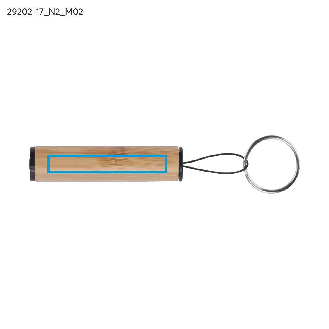 DULO Keychain Flashlight beige (natural) with logo