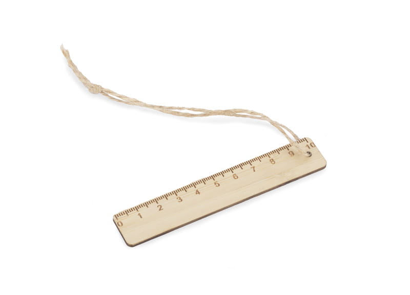 Linijka 10 cm ze sznurkiem LINIFY beżowy (naturalny)