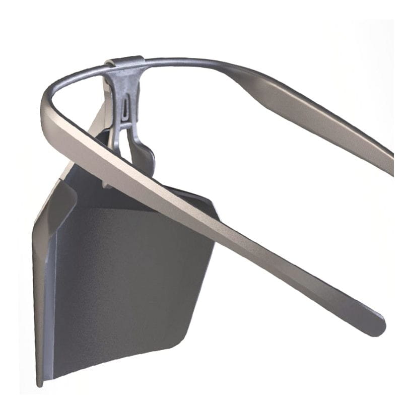 Protective Face Shield with Earmuffs and Eyeglass Holder Black Plastic Nose and Mouth Protector Face Shield