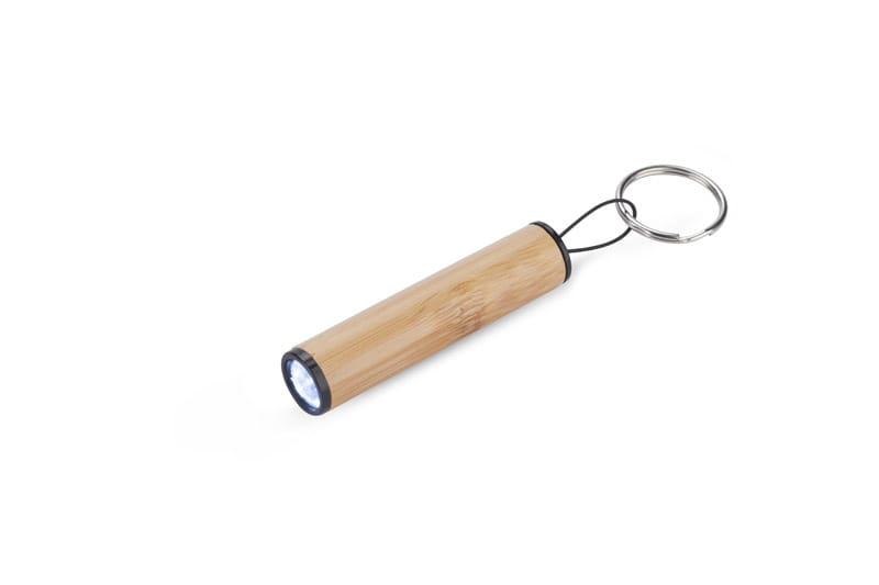 DULO Keychain Flashlight beige (natural) with logo