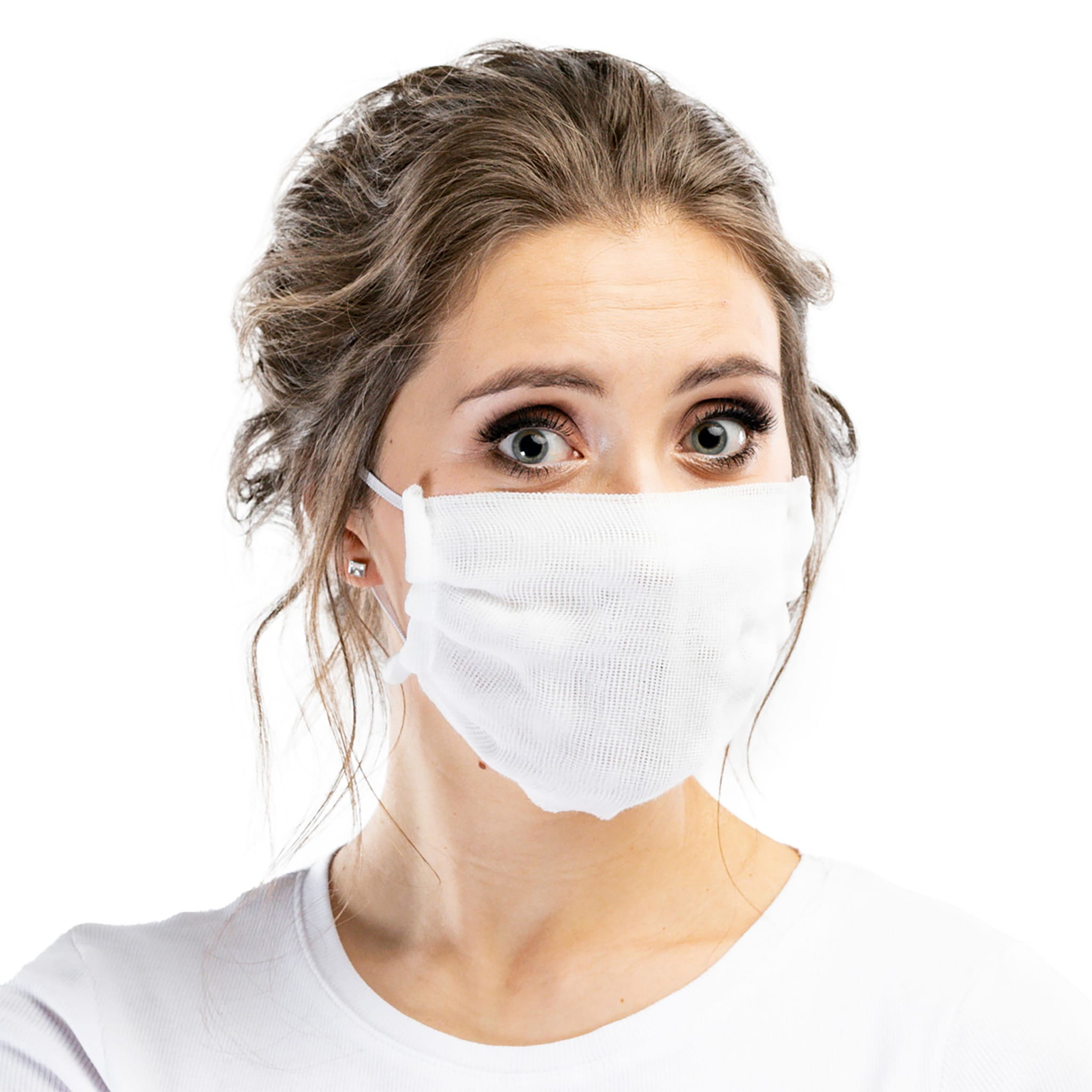 Woman with protective mask