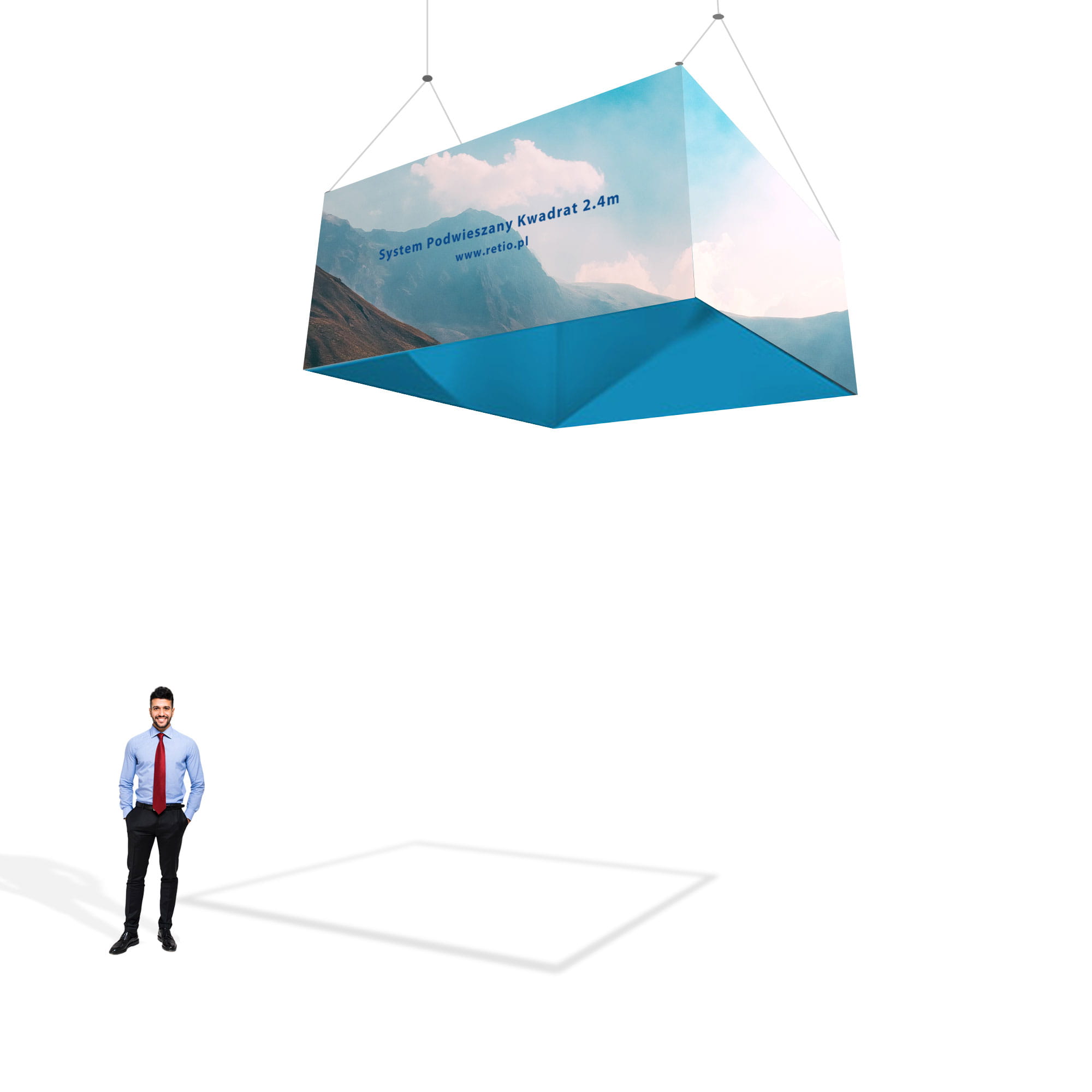 Square Fabric Hanging Banner