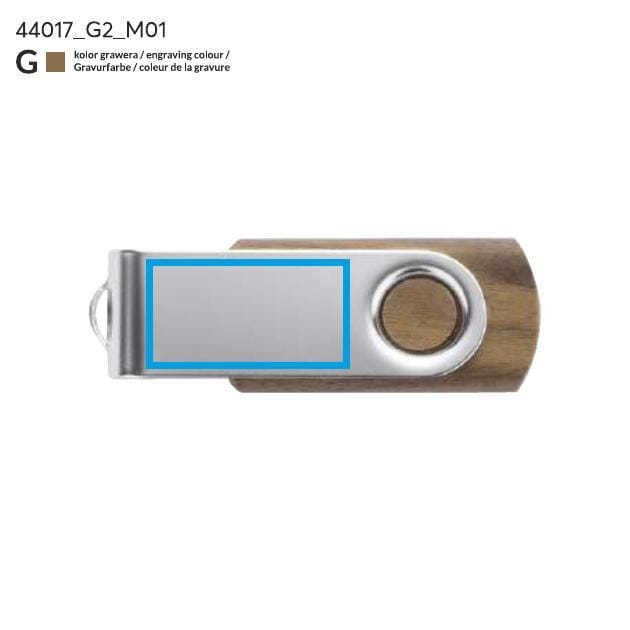 TWISTER WALNUT USB Drive 16 GB brown