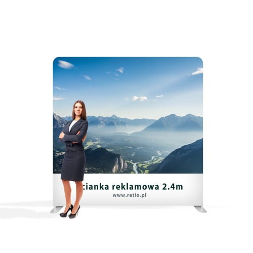 Two-sided Printout for Straight Fabric Advertising Wall 2,4 x 2,4m