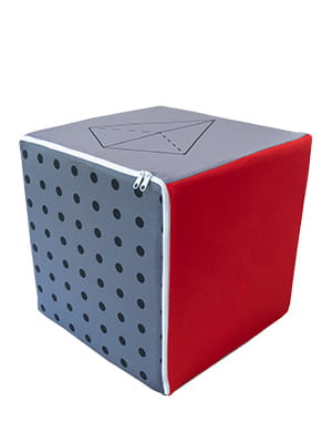 Adverising Foam Cube 40cm with a print for outside use