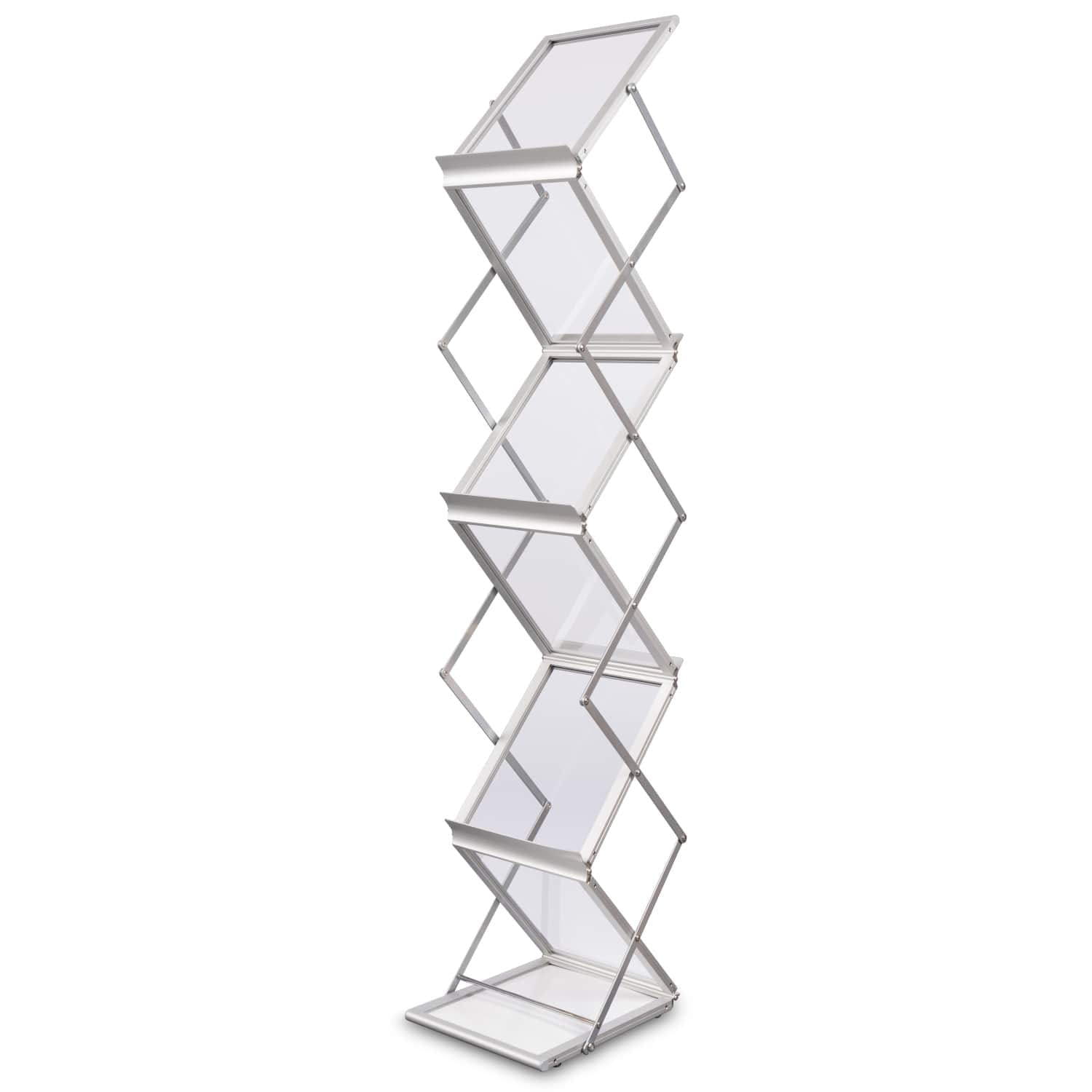 ACRYLIC Folding A4 Leaflet Stand with a Transport Bag