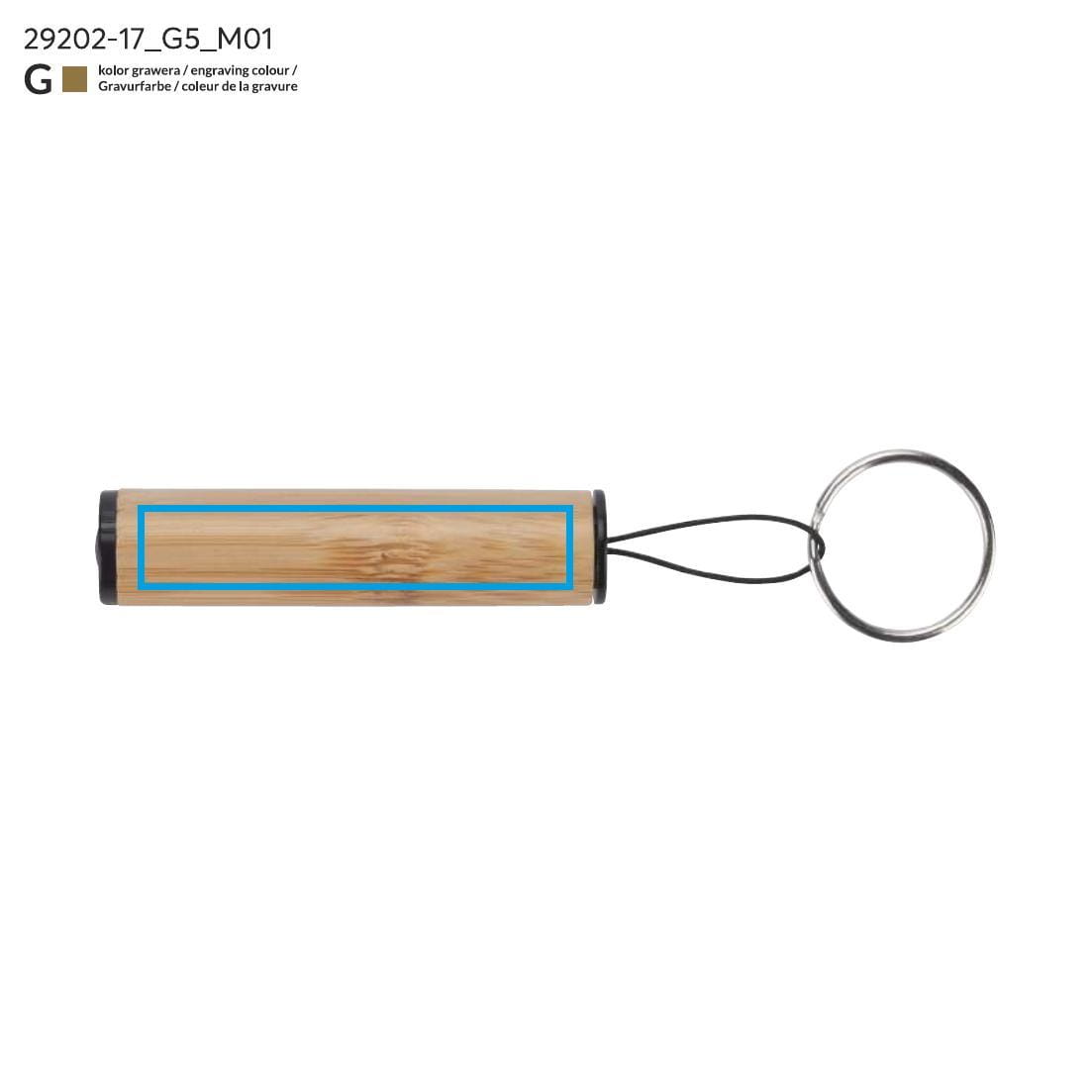 DULO Keychain Flashlight beige (natural) with logo