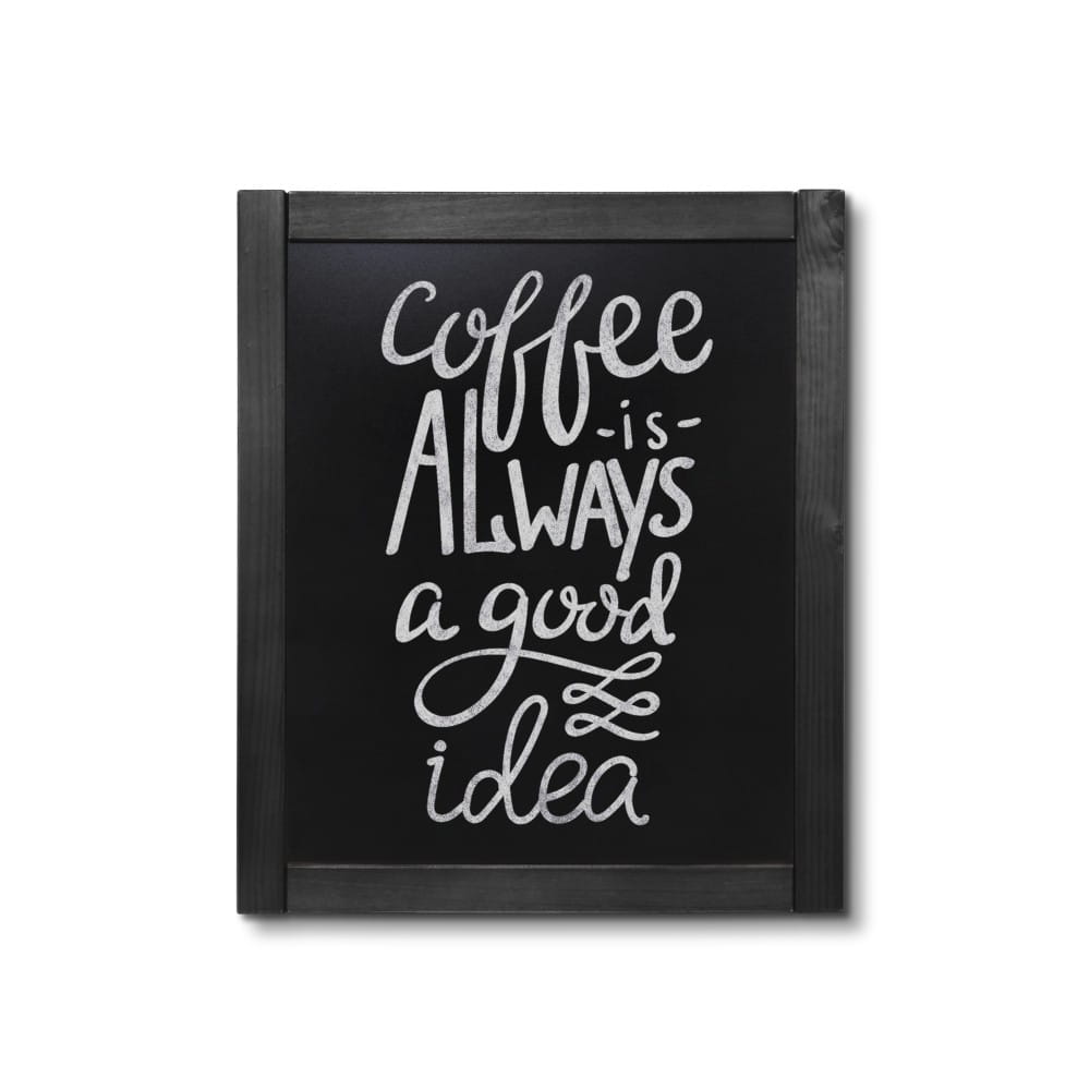 NATURE Classic Chalkboard  Black 50 x 60 cm, Wooden Chalkboard with a Black Surface for Writing with Chalk Markers