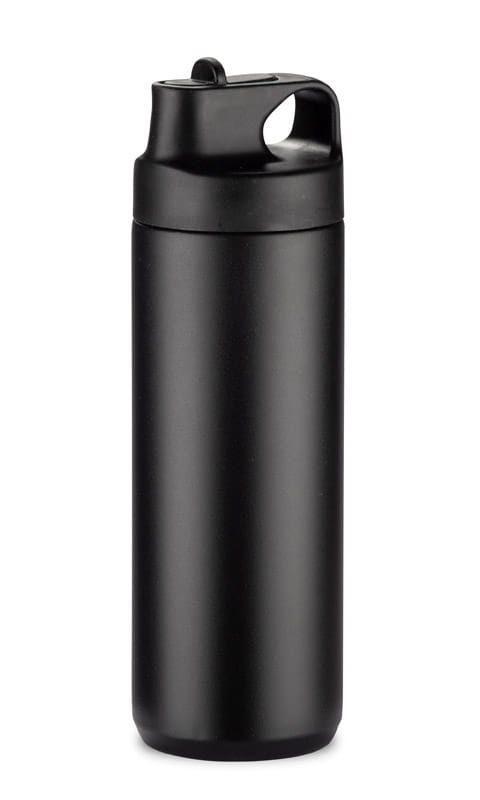 Bidon termiczny VELORA 500 ml czarny z logo