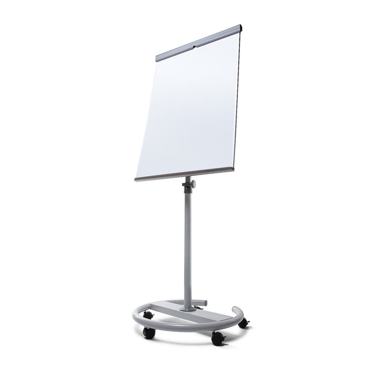 Magnetic Flipchart SCRITTO® Vario II 68 x 100 cm, Stand with a Magnetic Dry-wipe Board, Mobile Flipchart, Stand with a Writing Board on Wheels with Adjustable Height