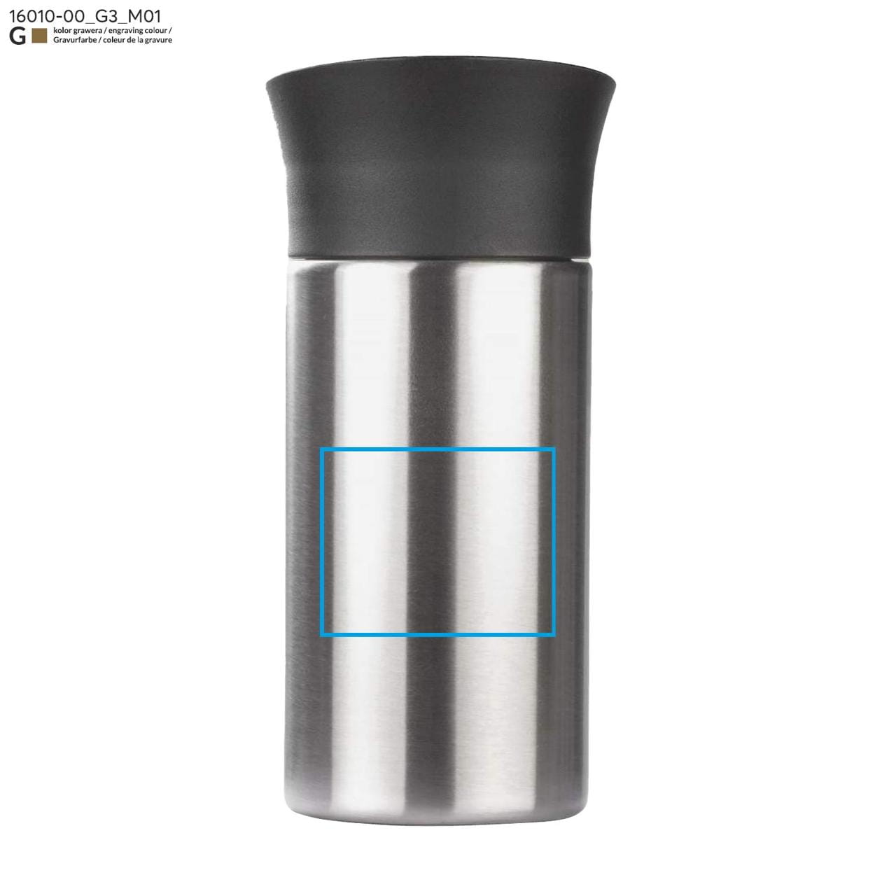 Kubek termiczny EDDY 300 ml srebrny