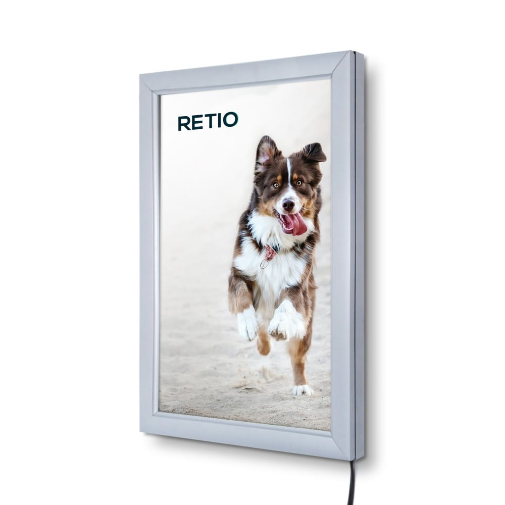 PLED Economy LED Illuminated Frame A4 (21,0 x 29,7 cm) Frame for Poster Photos Picture Snap Lighted Poster Frame High Quality