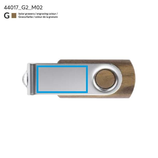TWISTER WALNUT USB Drive 16 GB brown