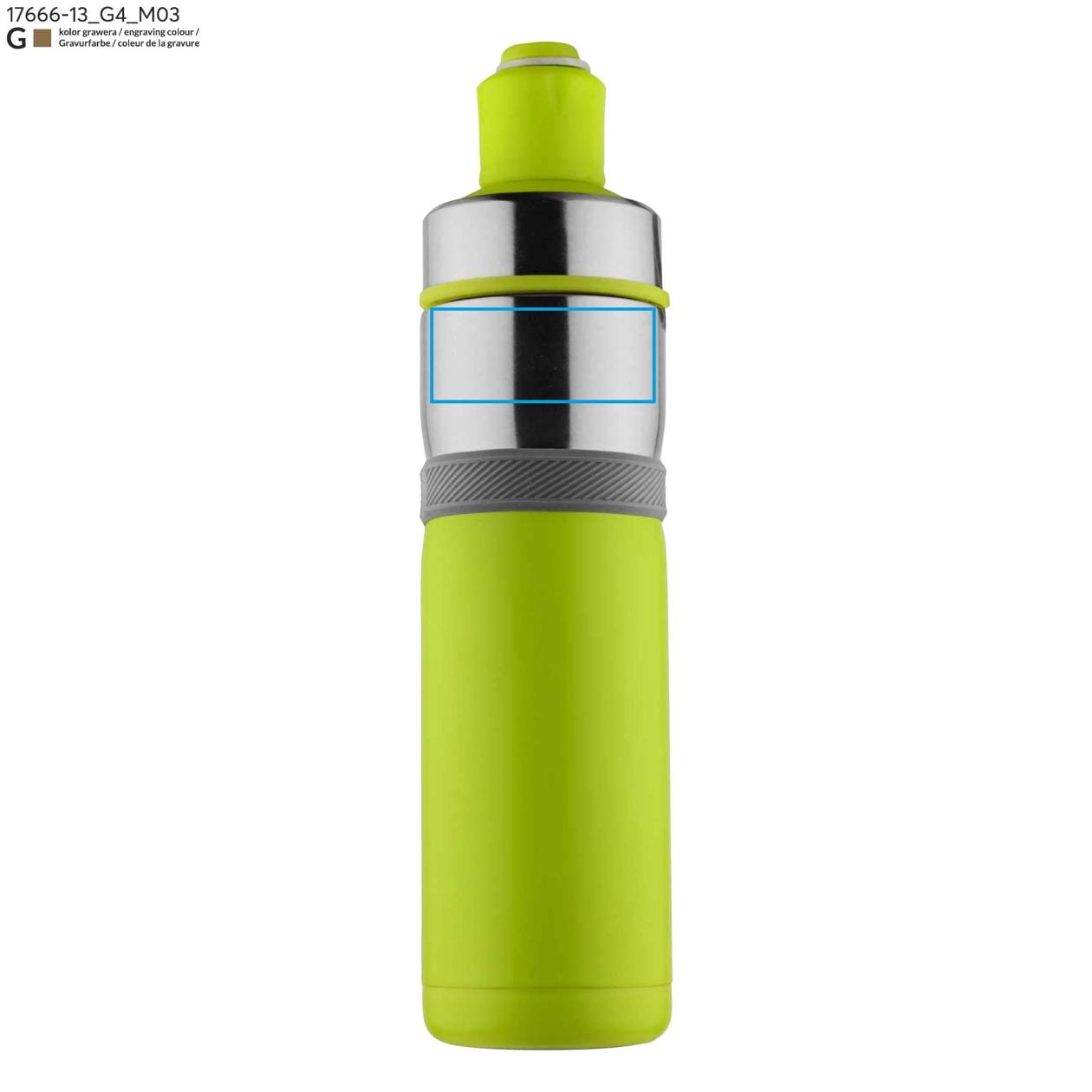 Bidon termiczny BREEZE 500 ml zielony jasny