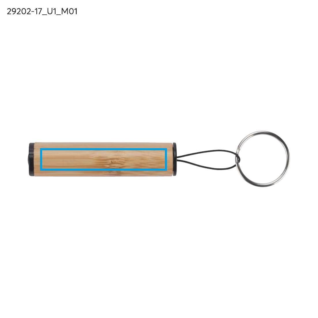 DULO Keychain Flashlight beige (natural) with logo