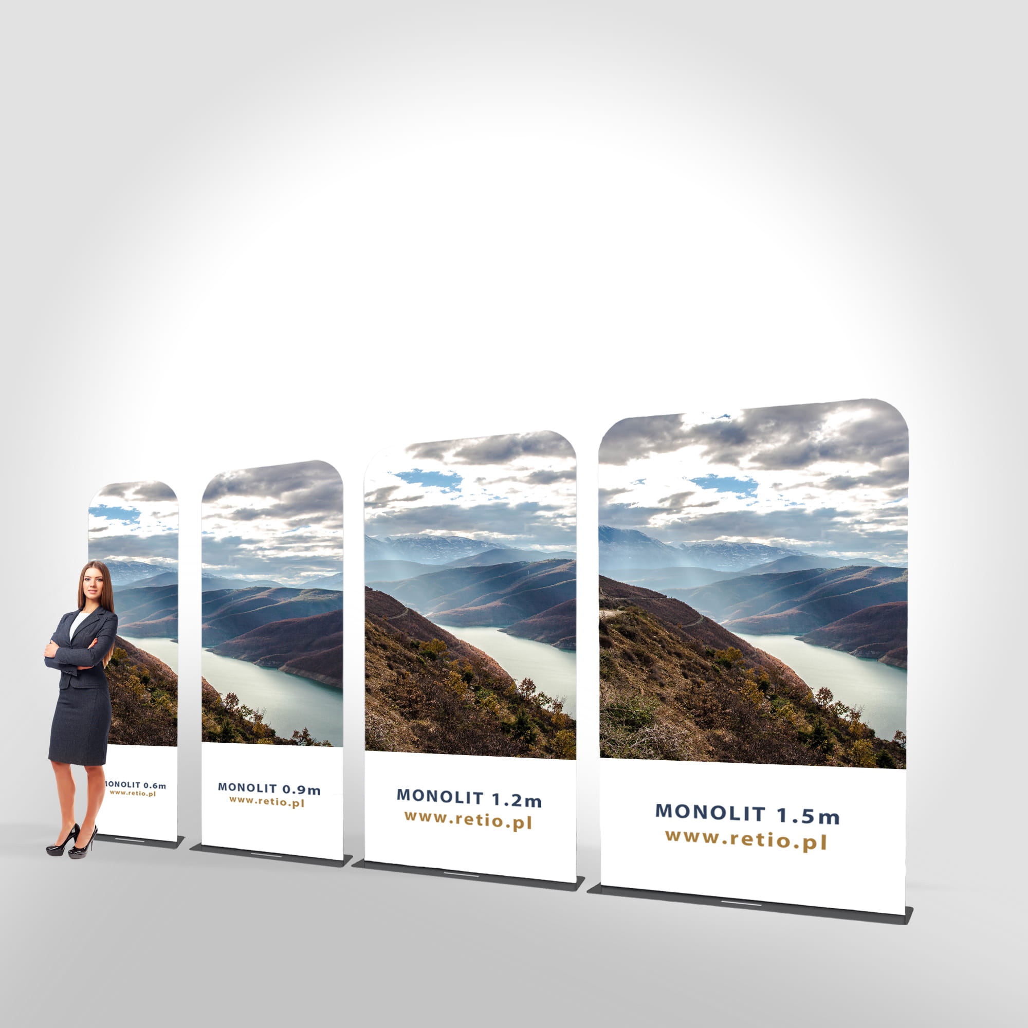 Two-sided Printout for Monolith 1,2 x 2,3m Fabric Stand