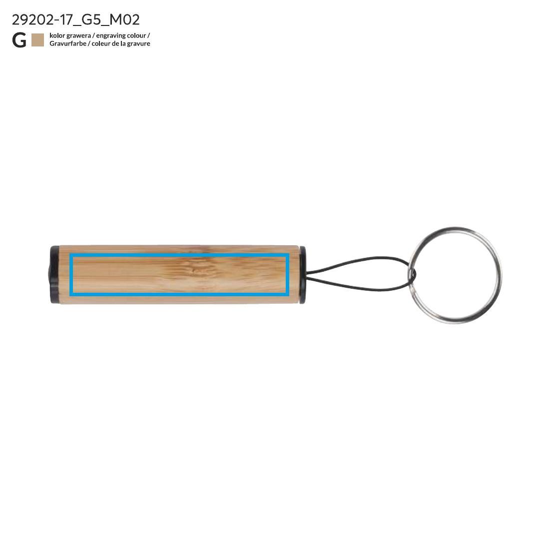 DULO Keychain Flashlight beige (natural) with logo