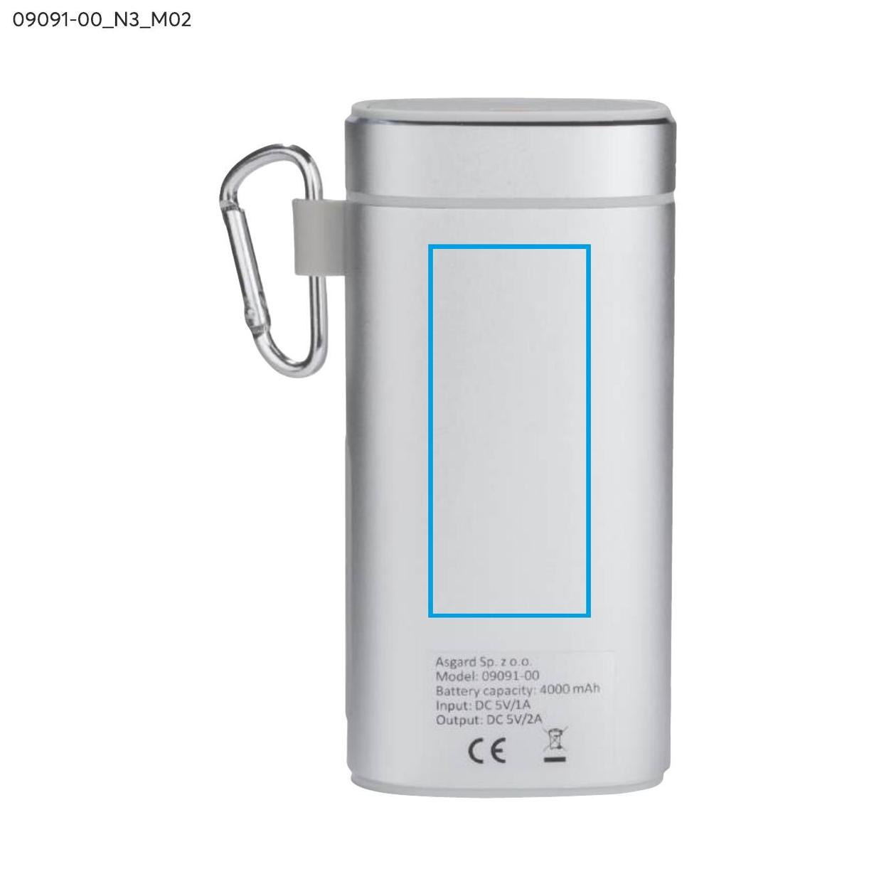 Głośnik bezprzewodowy z power bankiem SOUND 4000 mAh srebrny