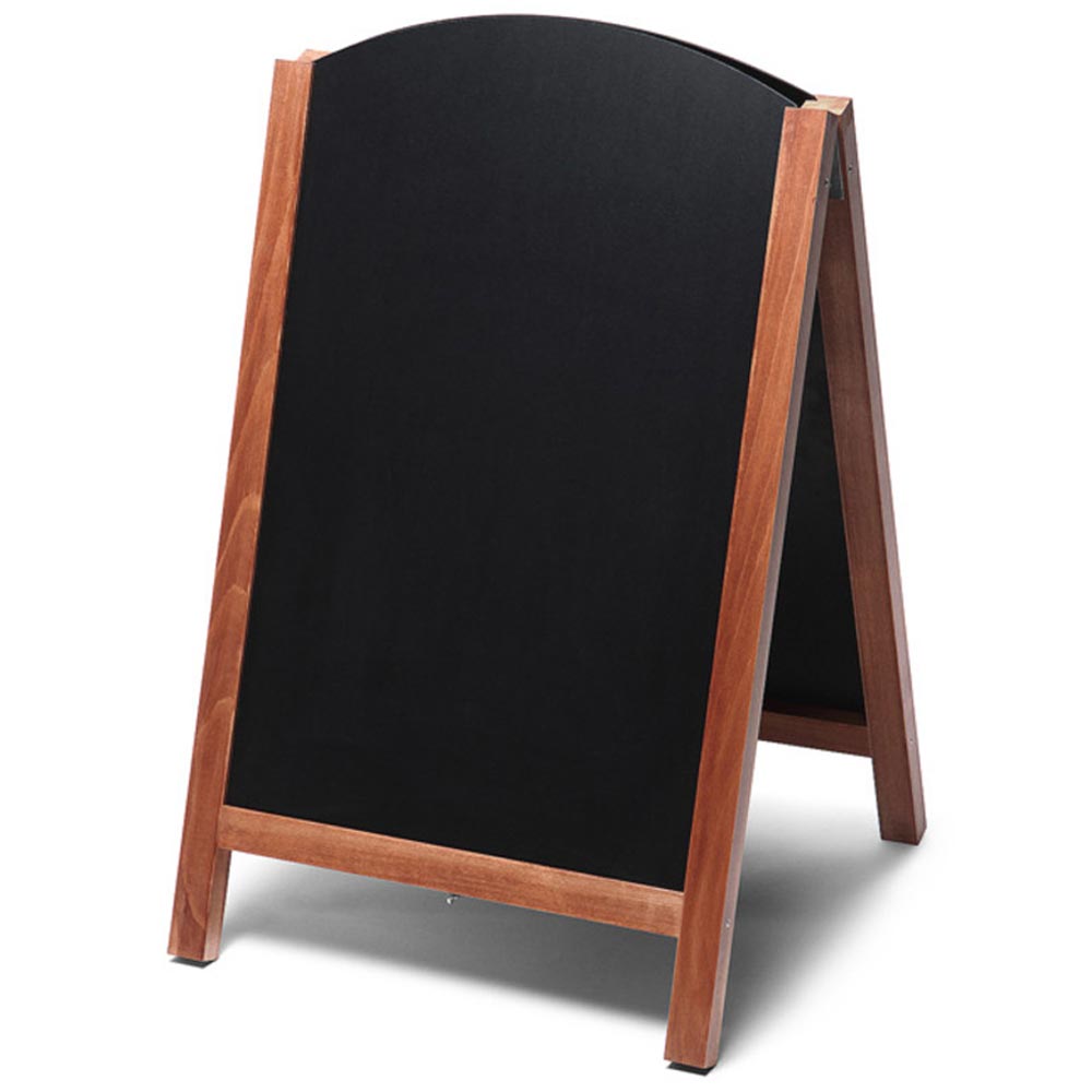 Dwustronny drewniany potykacz kredowy (68 x 120 cm) z wyciąganym panelem reklamowy potykacz kredowy do pisania markerami kredowymi