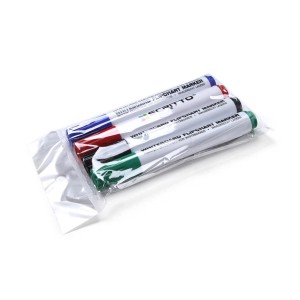 Set of 4 markers for dry-erase boards