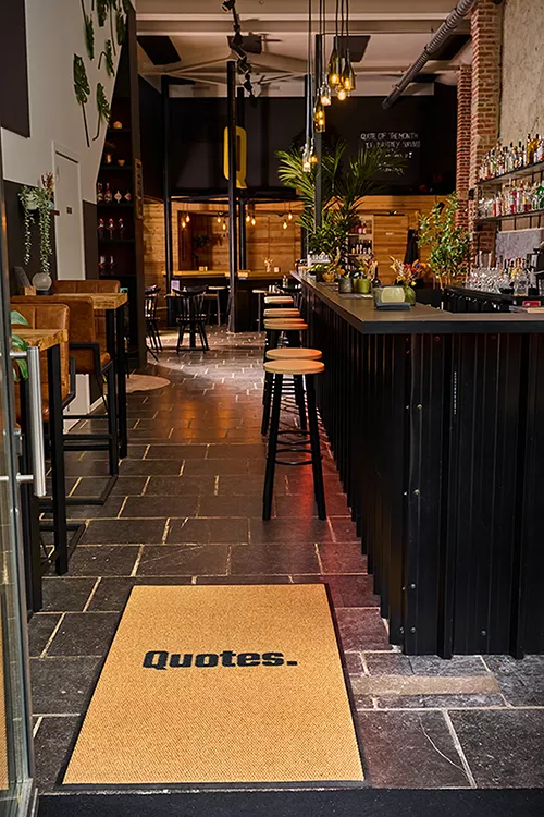 Doormat with logo, Universal Guard Brush floor mat